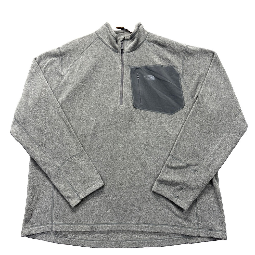 The North Face Polartec Classic 1/4 Zip Pullover Fleece Mens XXL Grey Gorpcore